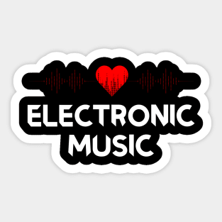 I Love Electronic Music. DJ Techno Sticker